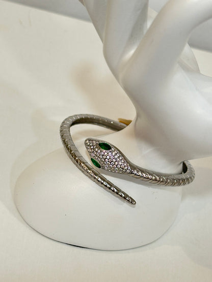 Bracelete cobra com brilhantes