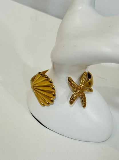 Bracelete concha e estrela
