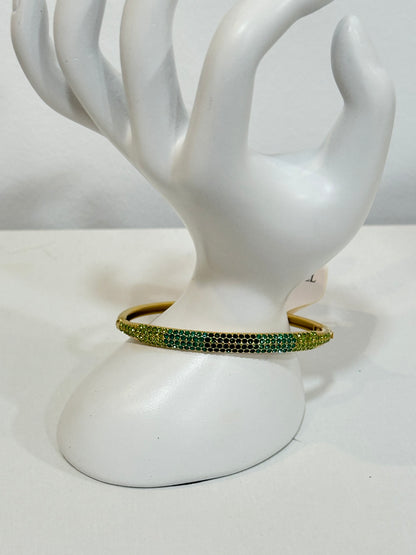 Bracelete com brilhantes verde