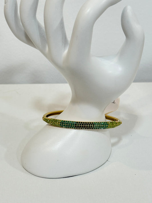 Bracelete com brilhantes verde