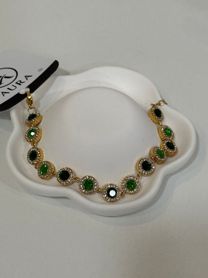 Pulseira brilhantes verde
