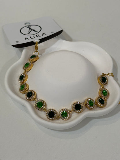 Pulseira brilhantes verde