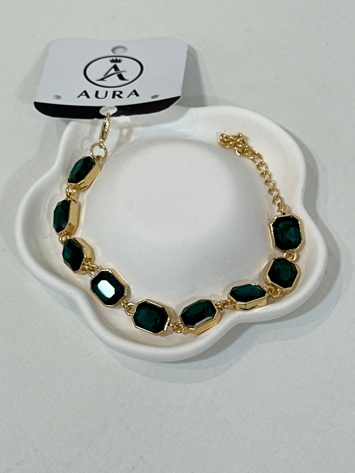 Pulseira pedras verde