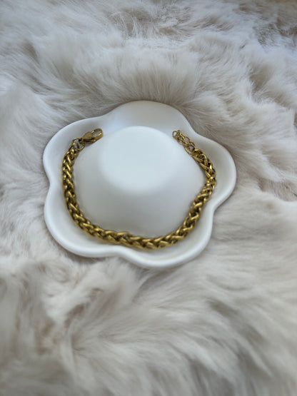 Pulseira corrente dourada