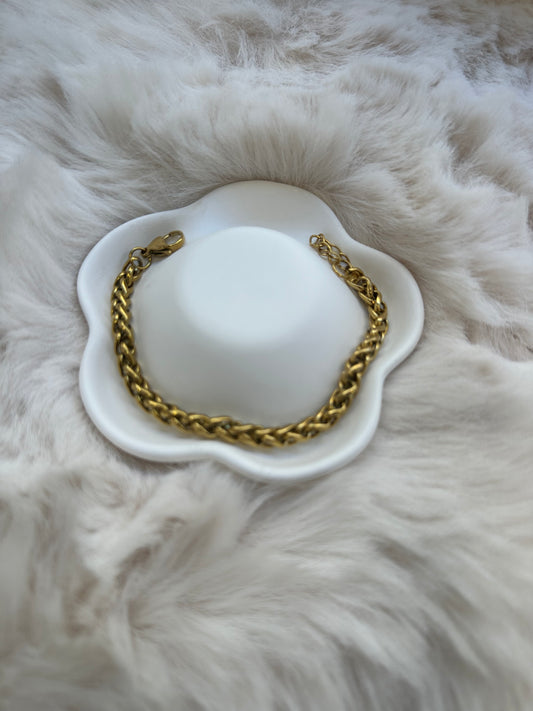 Pulseira corrente dourada