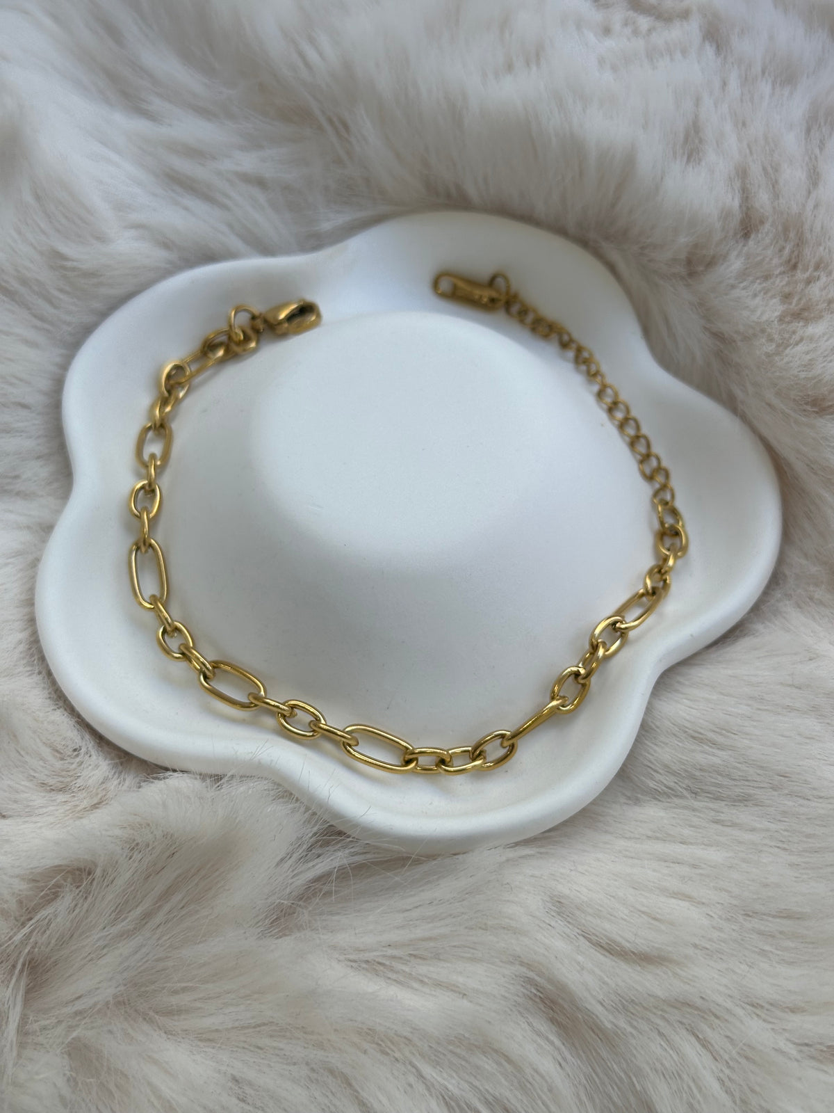 Pulseira corrente dourada