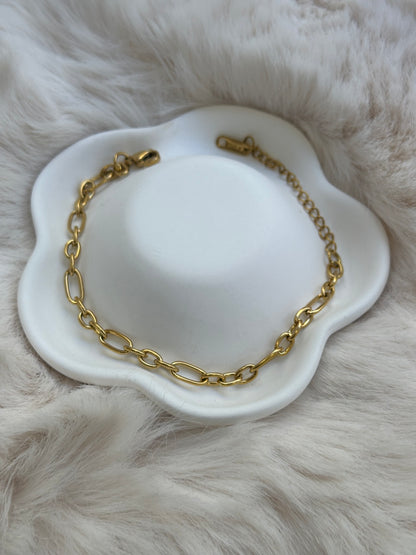 Pulseira corrente dourada