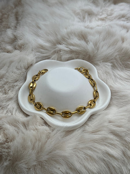 Pulseira elo grao de cafe