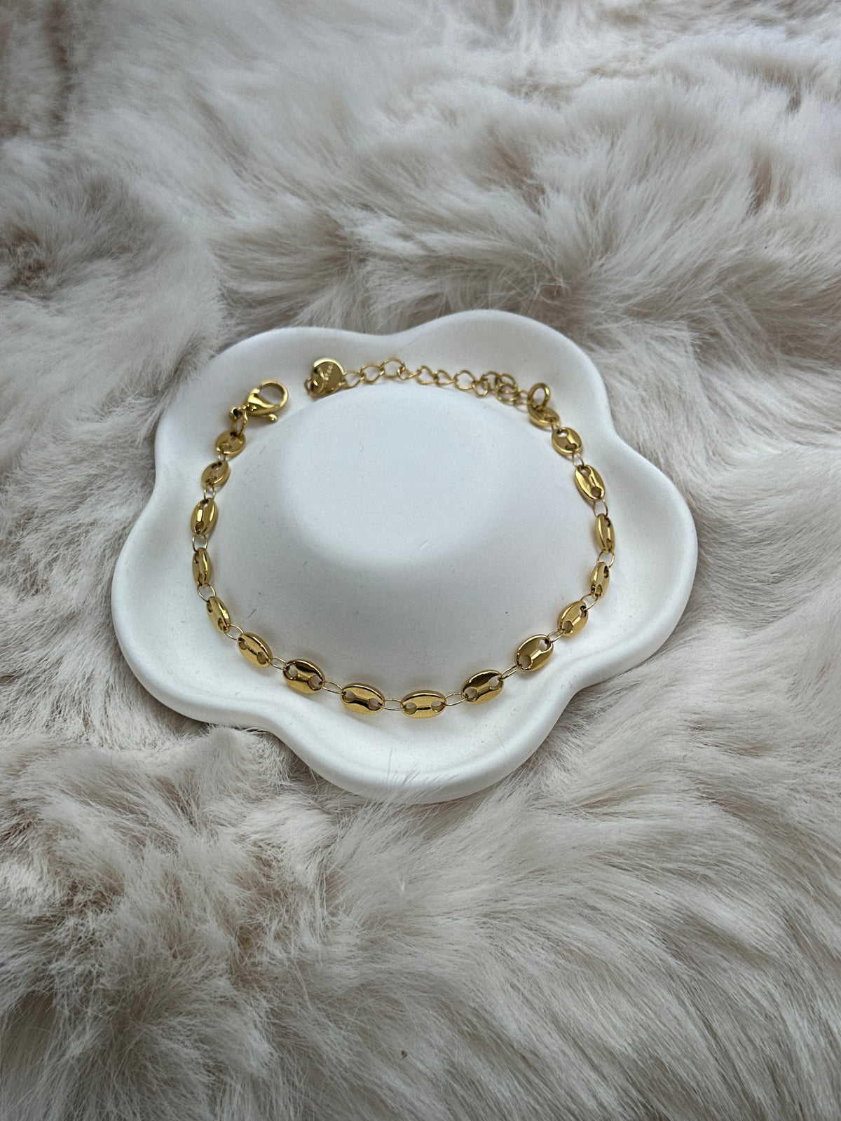 Pulseira de elo grão de cafe mini