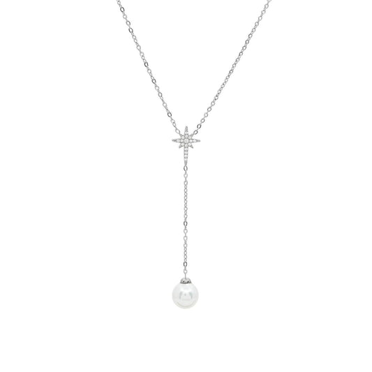 Colar Pérola com Zircónias