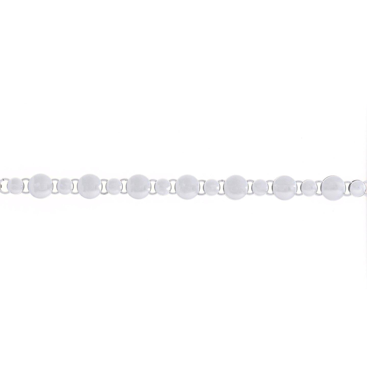 Pulseira de Aço com Bolas Distintas