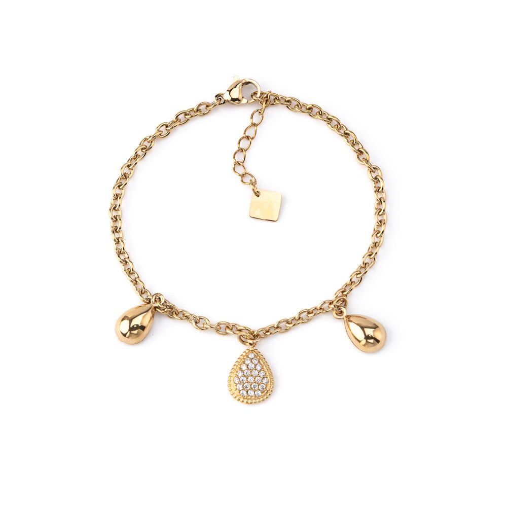 Pulseira com gotas em zircônia