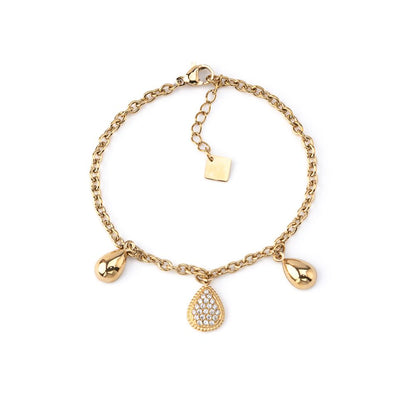 Pulseira com gotas em zircônia