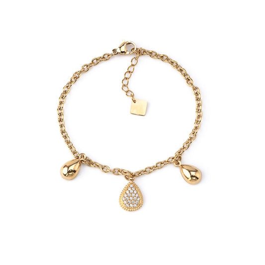 Pulseira com gotas em zircônia