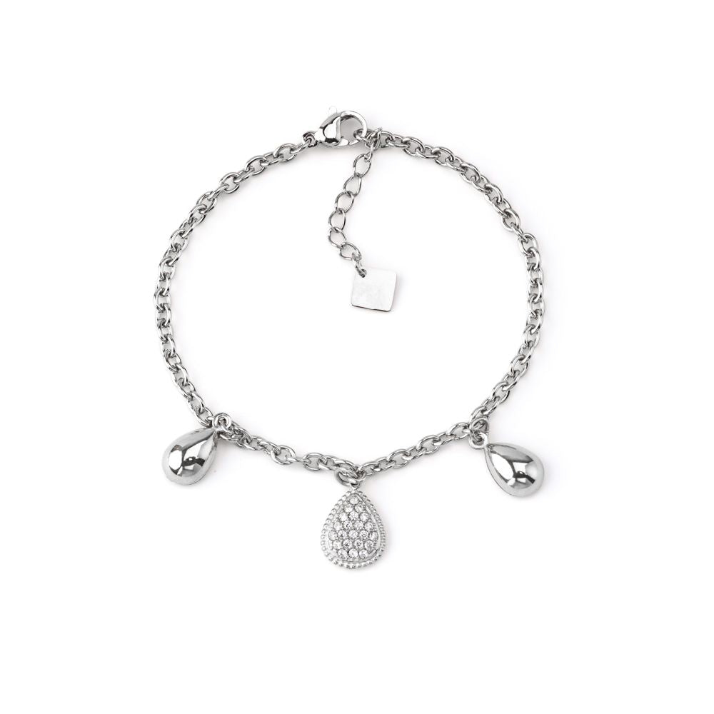 Pulseira com gotas em zircônia