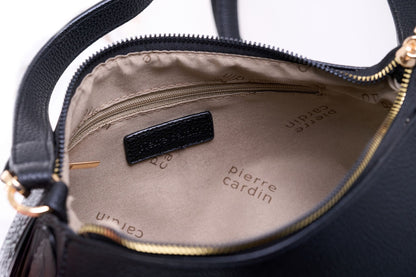 Mala de ombro Pierre Cardin em couro ecológico com alça de ombro.