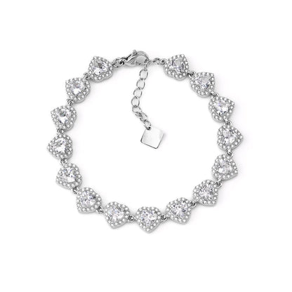 Pulseira de corações brilhantes.
