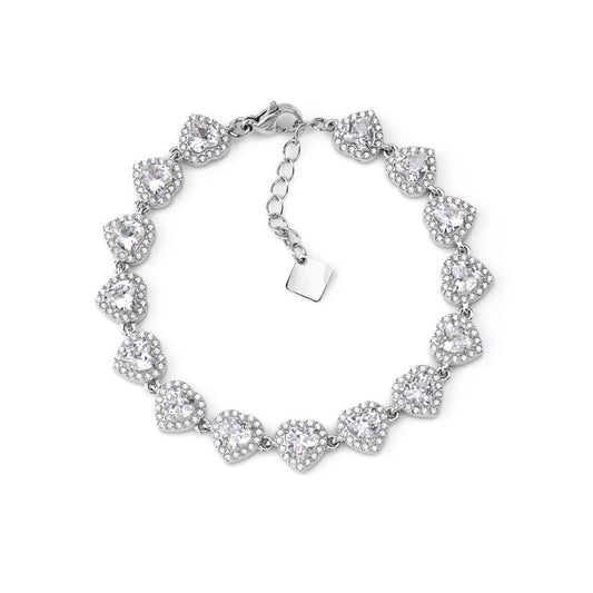 Pulseira de corações brilhantes.